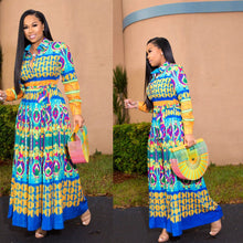 Load image into Gallery viewer, African Pleated Print Dress