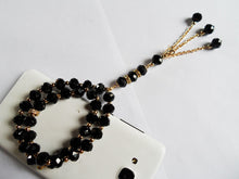 Load image into Gallery viewer, 33 Bead Tasbih Black Crystal Prayer Strand