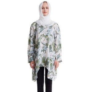 Floral Long Sleeve Muslim Top