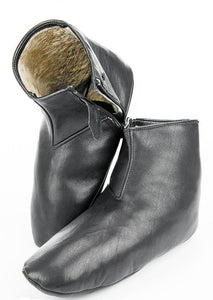 Men's Islamic Zippered Sheepskin Leather Socks