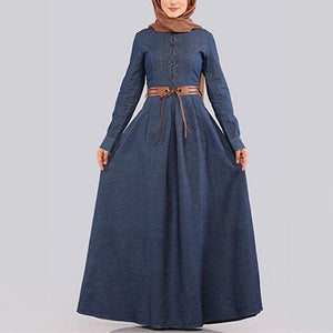 Belted Denim Dress