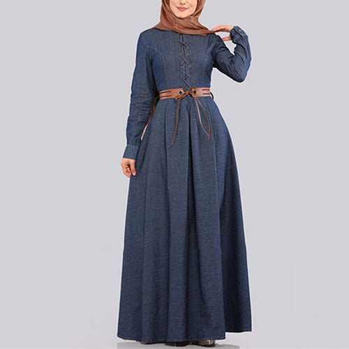 Belted Denim Dress