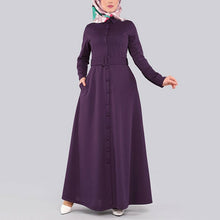 Load image into Gallery viewer, Belted Button-down Abaya