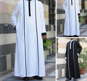 Men's Muslim Long Sleeve Vintage Thobe