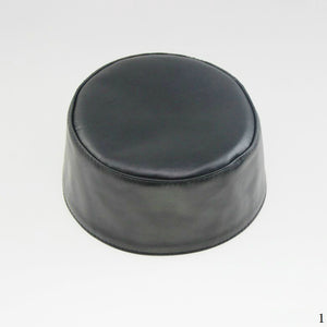 Men's Muslim Black Leather Prayer Hat