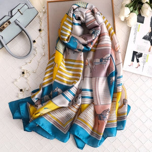 Printed Silk Hijab Scarves