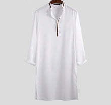 Load image into Gallery viewer, Men&#39;s Muslim Long Sleeve Collared Kaftan