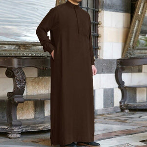 Men's Muslim Long Sleeve Formal Thobe
