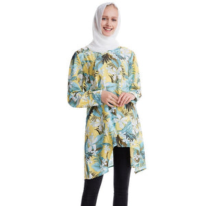 Floral Long Sleeve Muslim Top