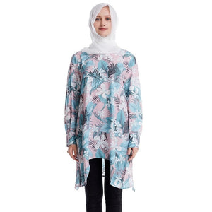 Floral Long Sleeve Muslim Top