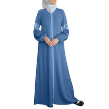 Load image into Gallery viewer, Laced Sleeve Muslim Abaya