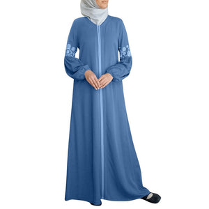 Laced Sleeve Muslim Abaya