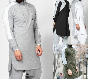 Men's Hooded Long Sleeve Sweatshirt Kaftan