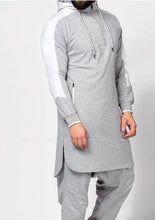 Load image into Gallery viewer, Men&#39;s Hooded Long Sleeve Sweatshirt Kaftan