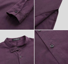 Load image into Gallery viewer, Muslim Men&#39;s Collar Button Up Long Sleeve Kaftan